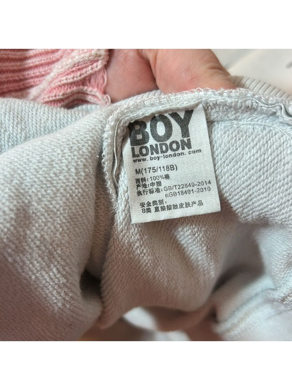 White BOY London Sweatshirt size M drip logo graffiti - Picture 6 of 11
